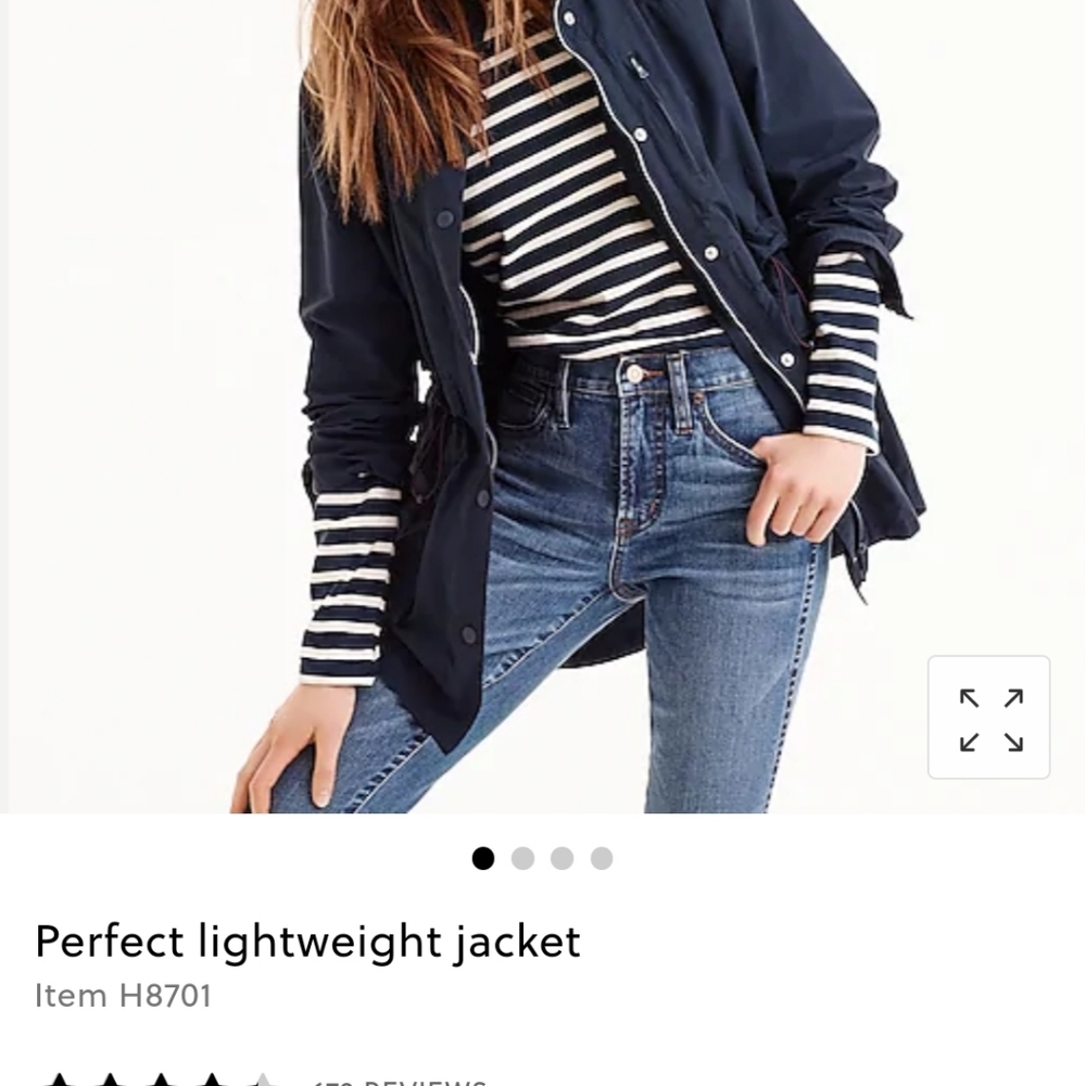 J Crew Perfect Lightweight Rainjacket